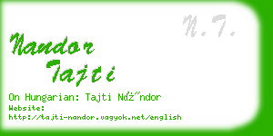 nandor tajti business card